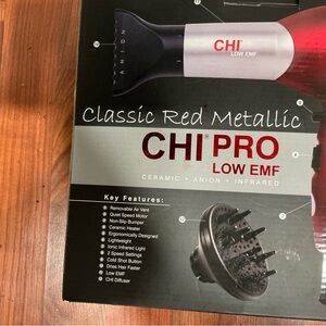 CHI Pro Low EMF Red Hair Dryer